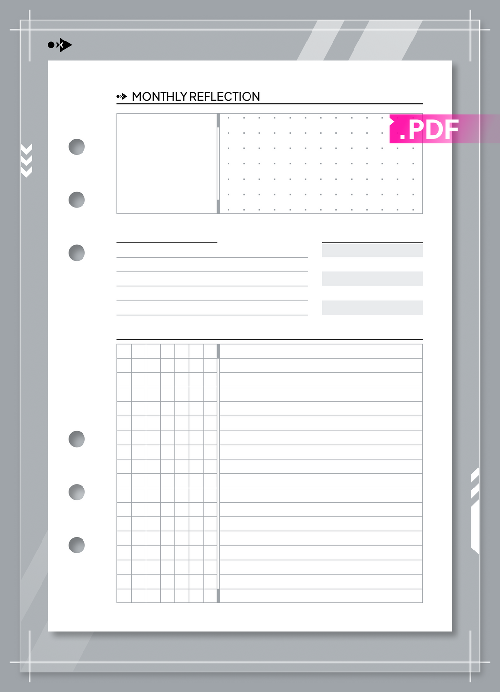 2026 Monthly Calendar and Monthly Reflection set