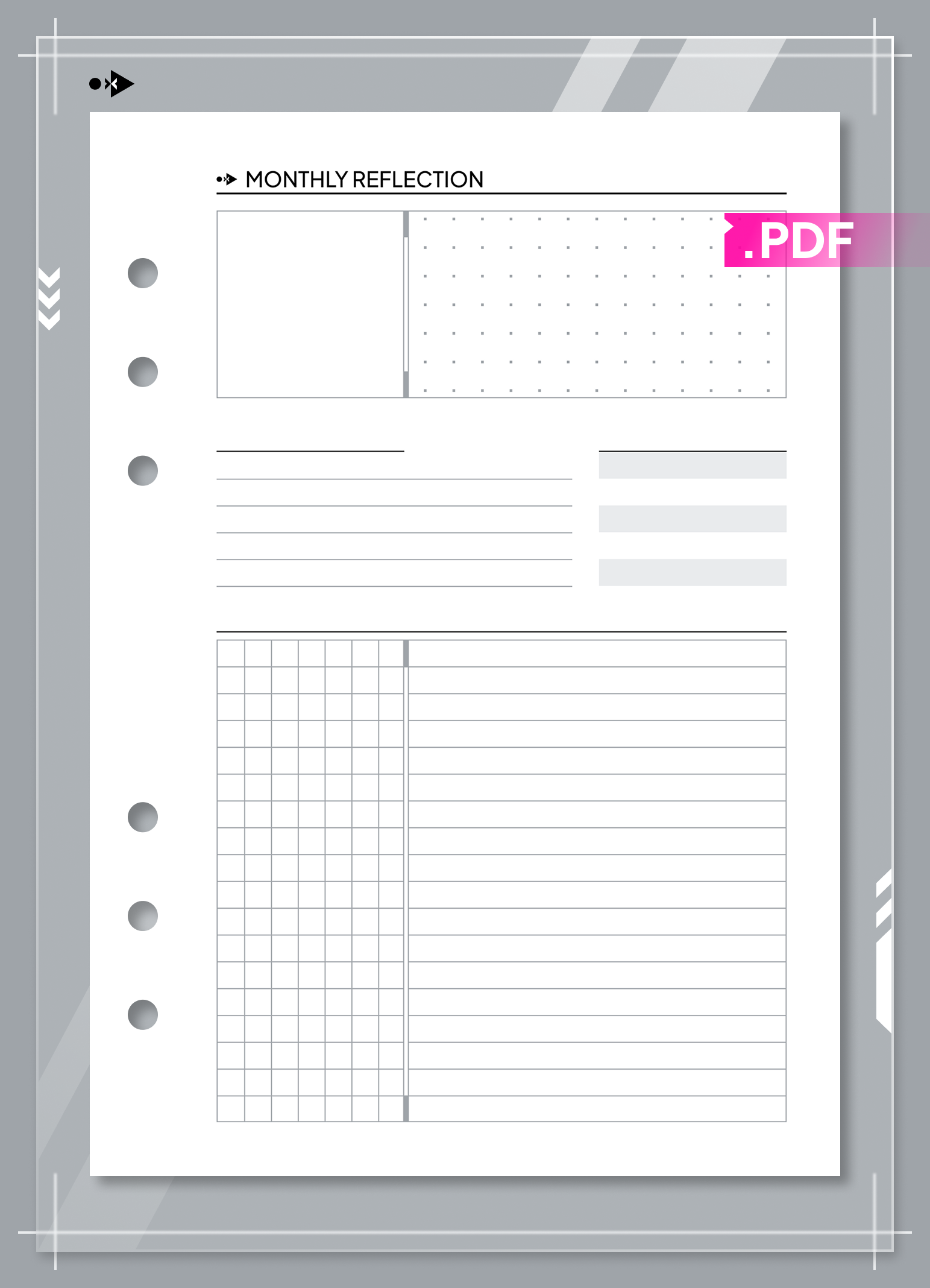 2026 Monthly Calendar and Monthly Reflection set