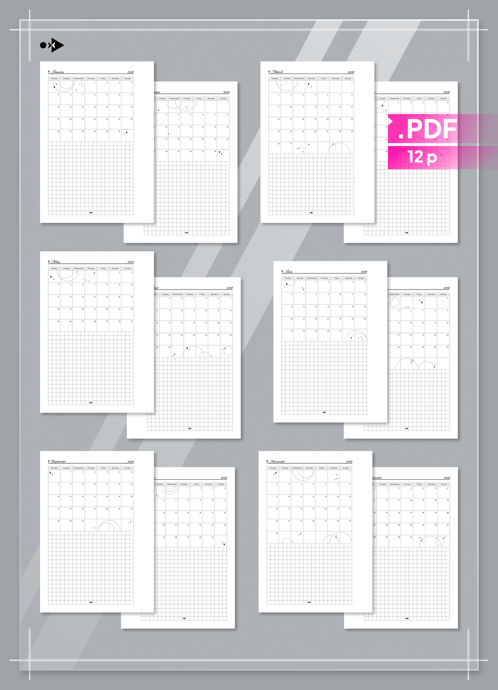 2026 Celestial Monthly Calendar