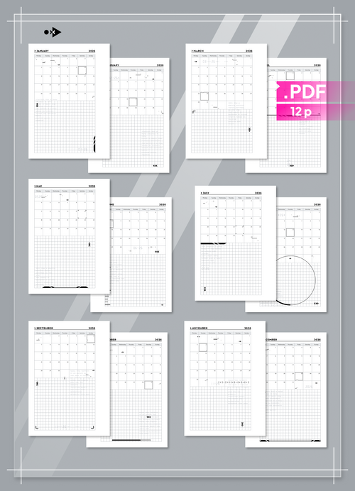 2026 Cyber Monthly Calendar