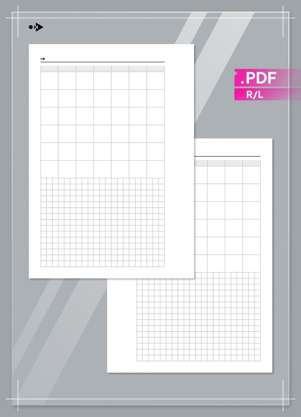Undated Monthly Calendar, Month on One Page
