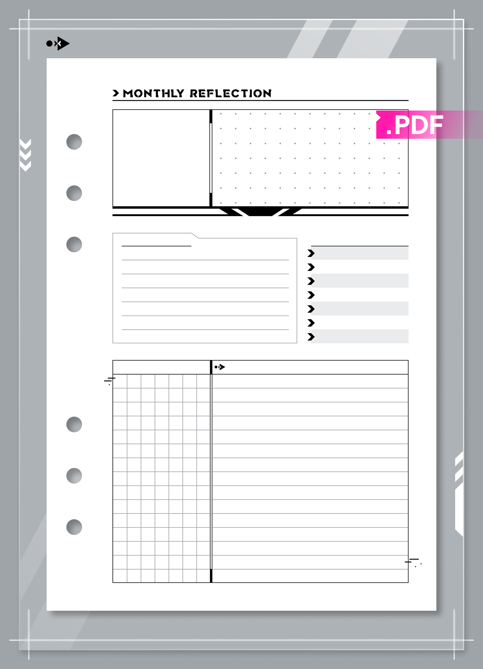 2026 Cyber Monthly Calendar and Monthly Reflection set