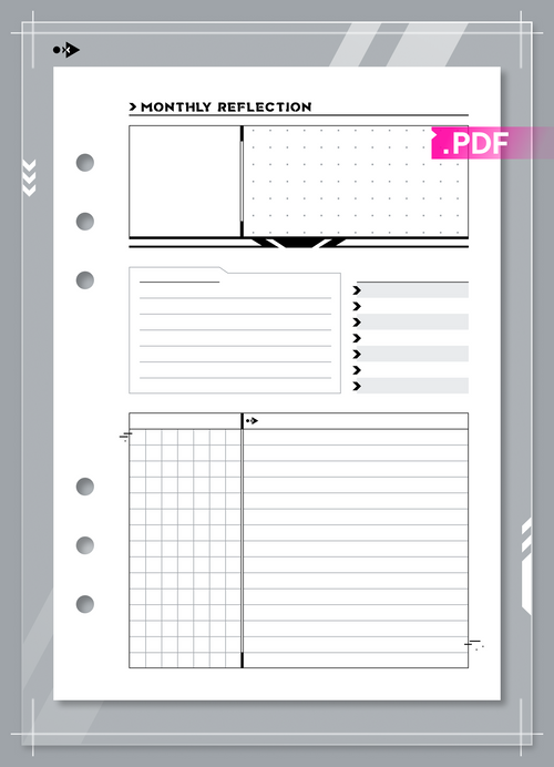 2026 Cyber Monthly Calendar and Monthly Reflection set