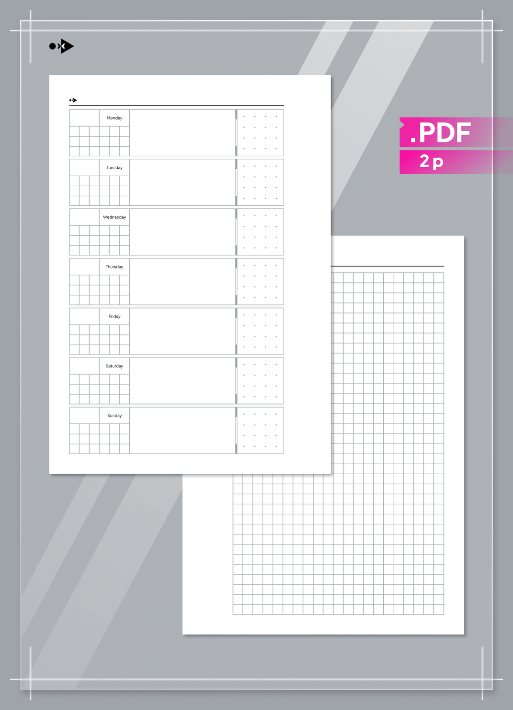 Week on One Page and Notes set