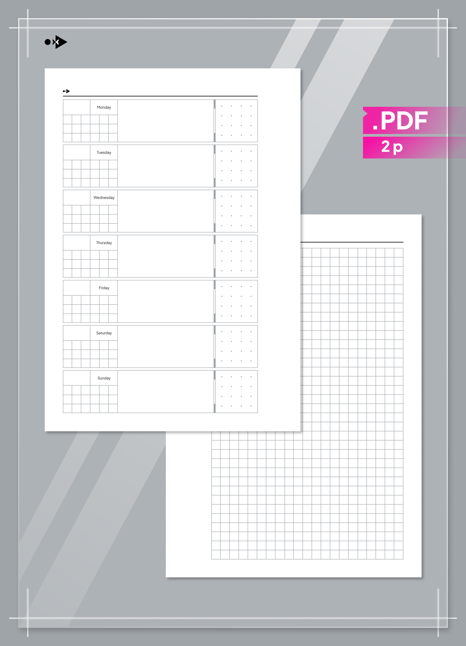 Week on One Page and Notes set