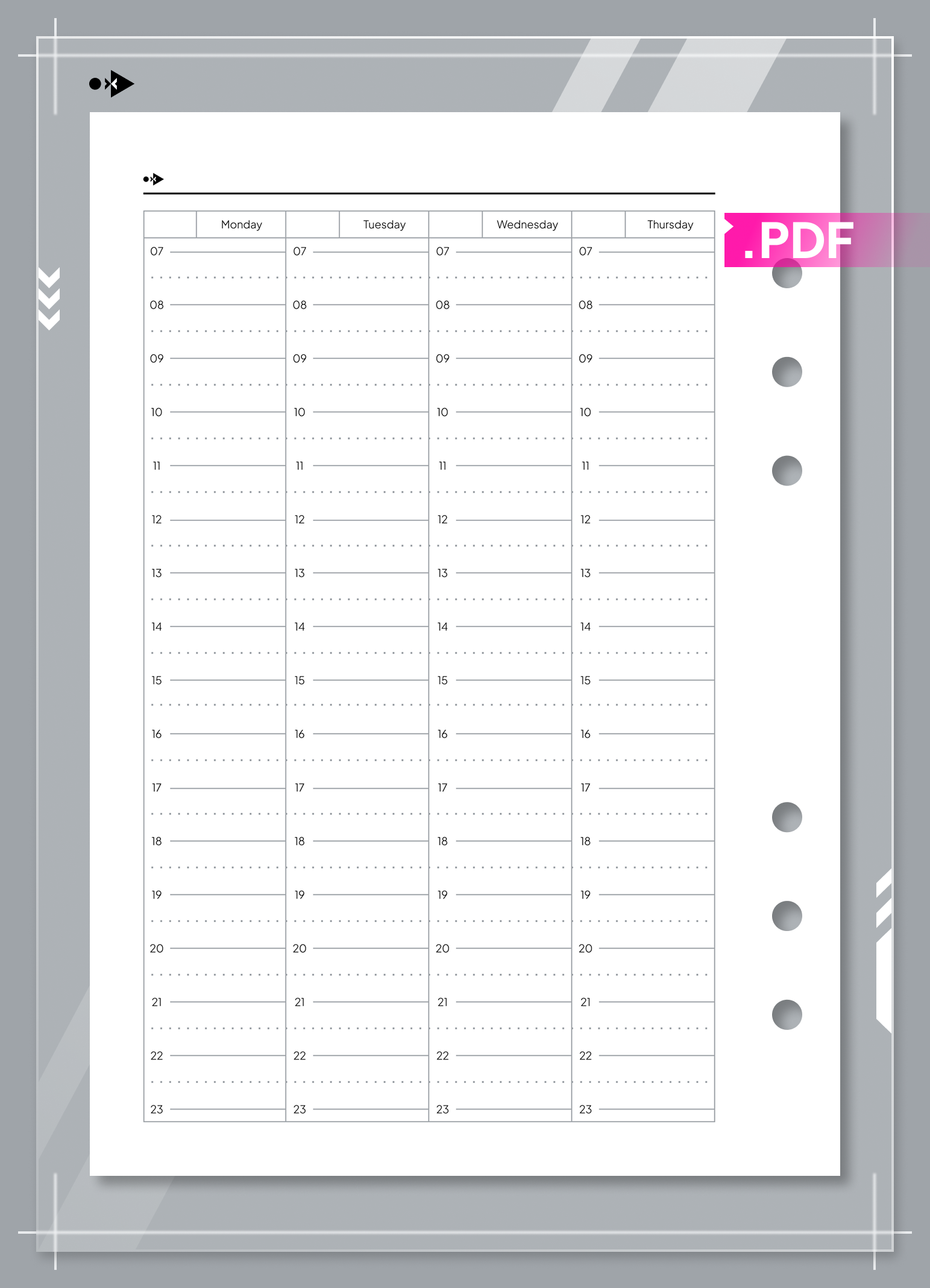 Vertical Weekly, Hourly